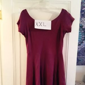 Burgundy 2xl dress short